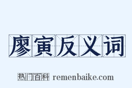 廖寅反义词是什么意思的图片